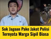 Cuplikan video viral seorang pria berjaket atribut petugas sedang berdebat dengan pemotor di Tangerang Selatan.