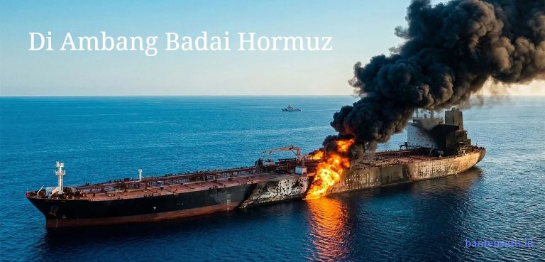 Foto satelit menunjukkan asap membumbung di sekitar fasilitas pelabuhan Pulau Qeshm setelah serangan udara.