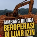 Kondisi akses jalan yang kotor dan berdebu akibat aktivitas kendaraan pengangkut tambang bentonit di Kabupaten Lebak.