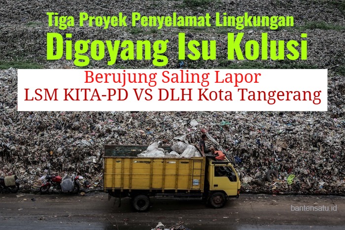 Kondisi gunungan sampah di TPA Rawa Kucing Neglasari Tangerang yang kini menjadi lokasi pembangunan tiga proyek strategis pengelolaan limbah.