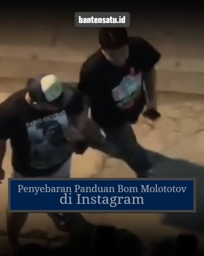 Layar gawai menampilkan profil akun Instagram @pemukiman._.setan yang disandingkan dengan latar belakang gedung Direktorat Reserse Siber Polda Metro Jaya.